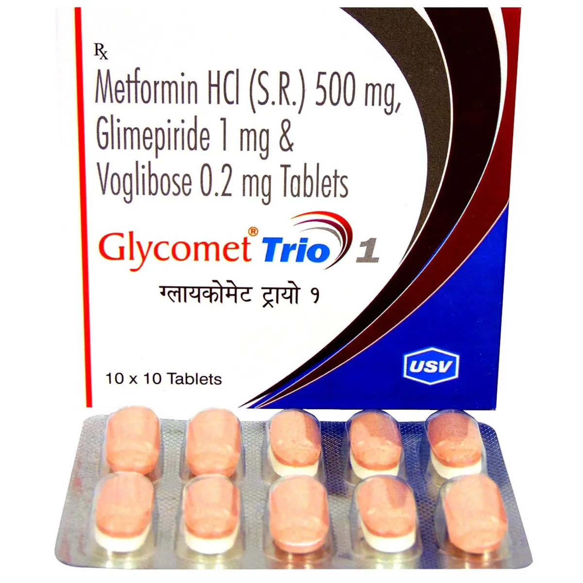 GLYCOMET TRIO 1MG TABLET 10TAB