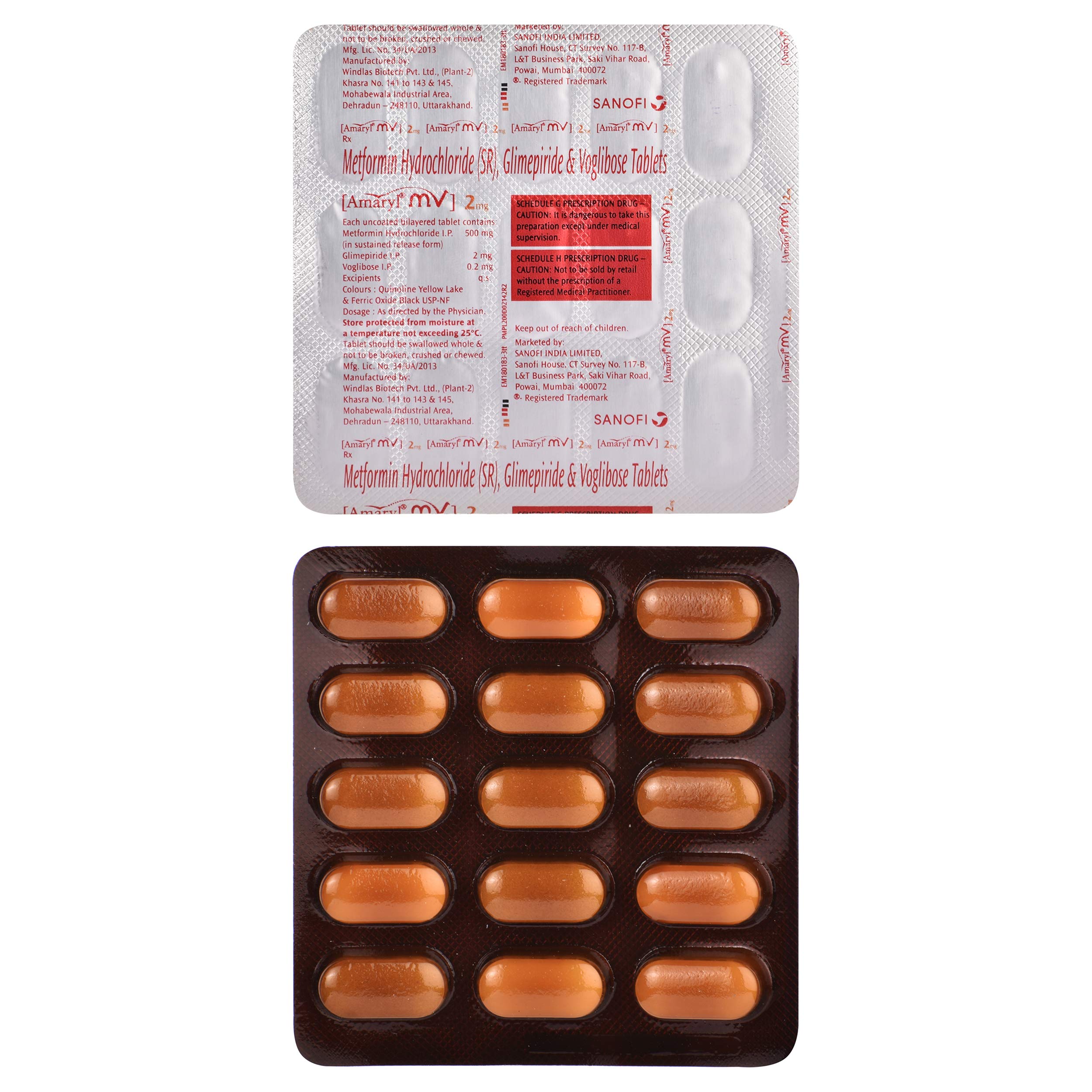 AMARYL MV 2 TABLET 15 TAB