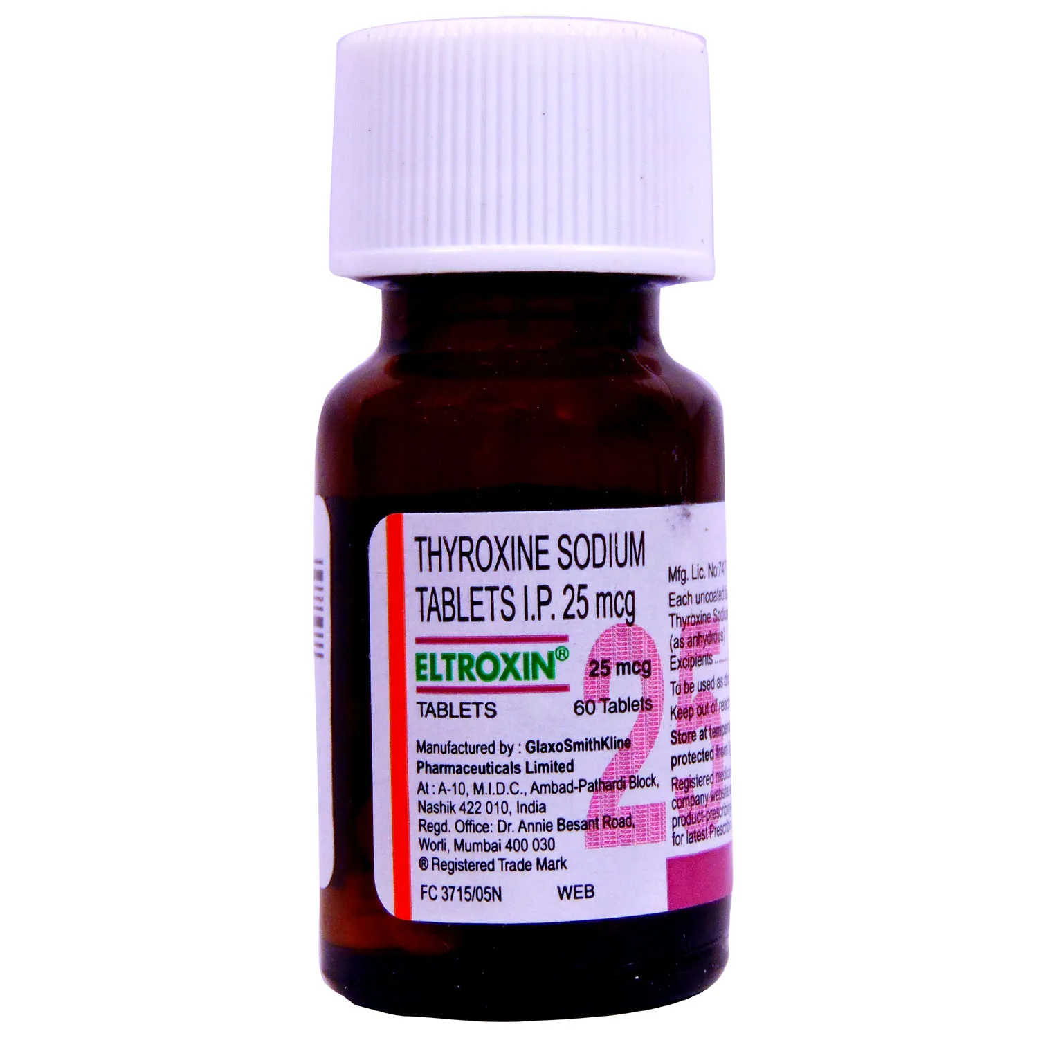 ELTROXIN 25MG TABLET 60TAB