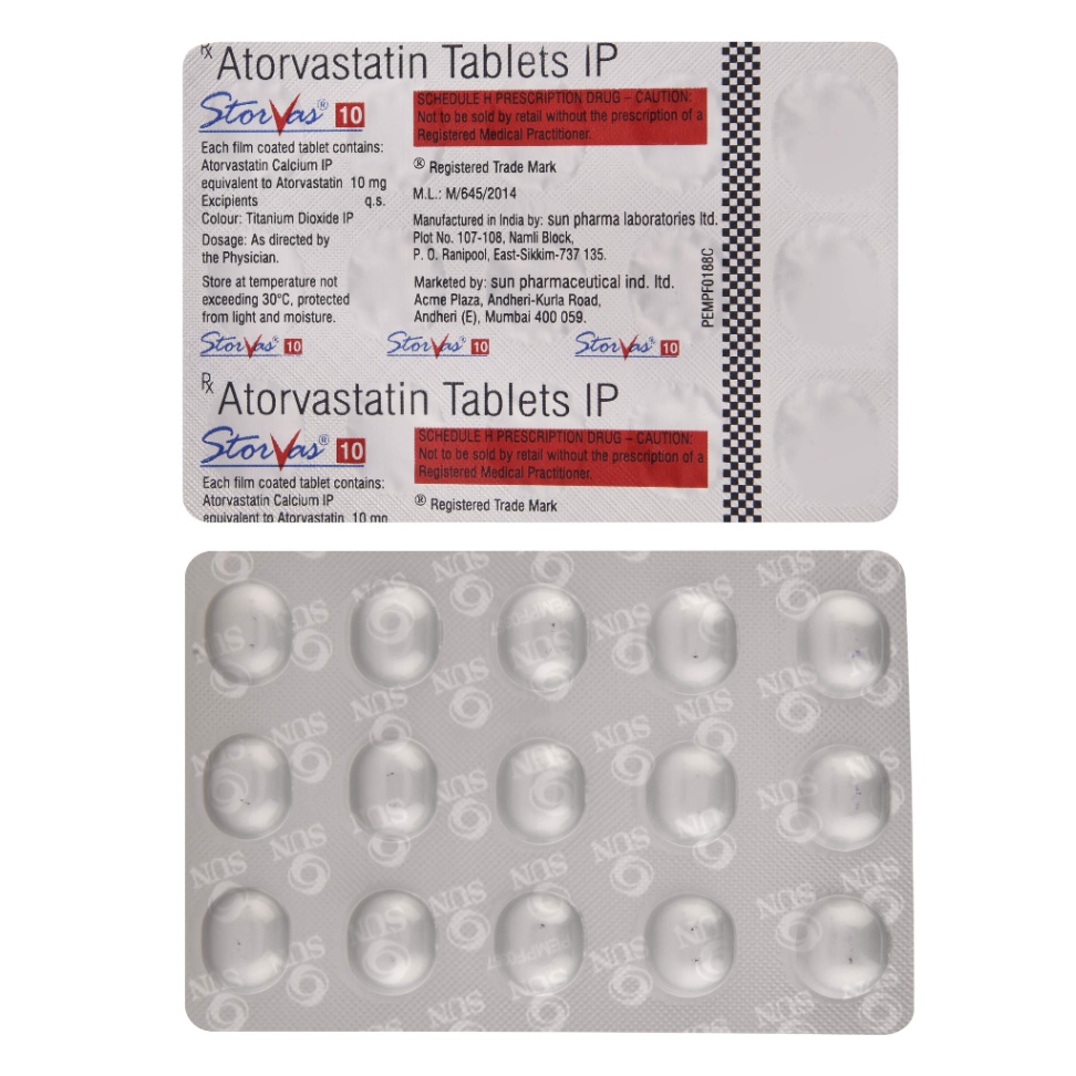 STORVAS 10MG TABLET 15TAB
