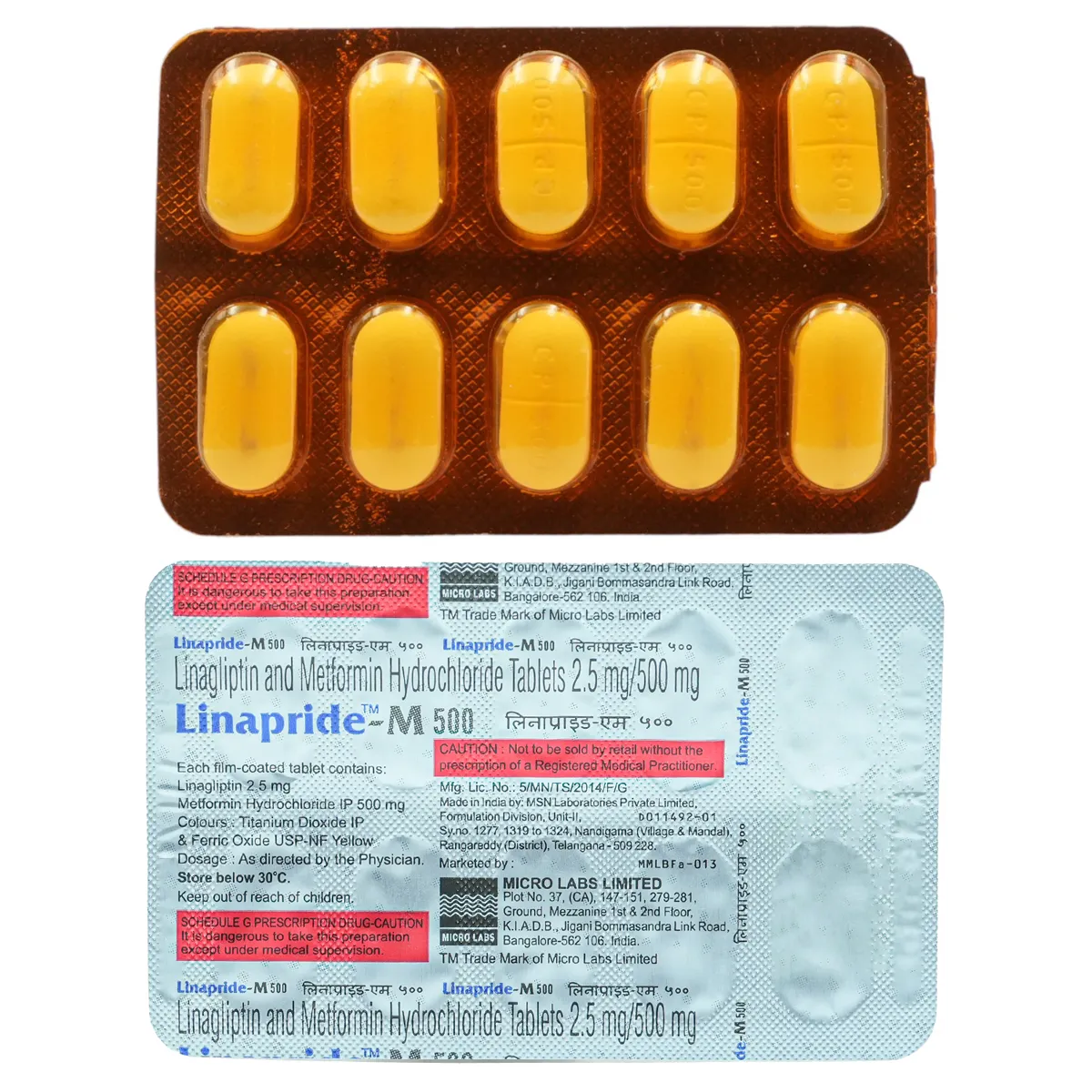 LINAPRIDE-M 500 TABLET 10TAB