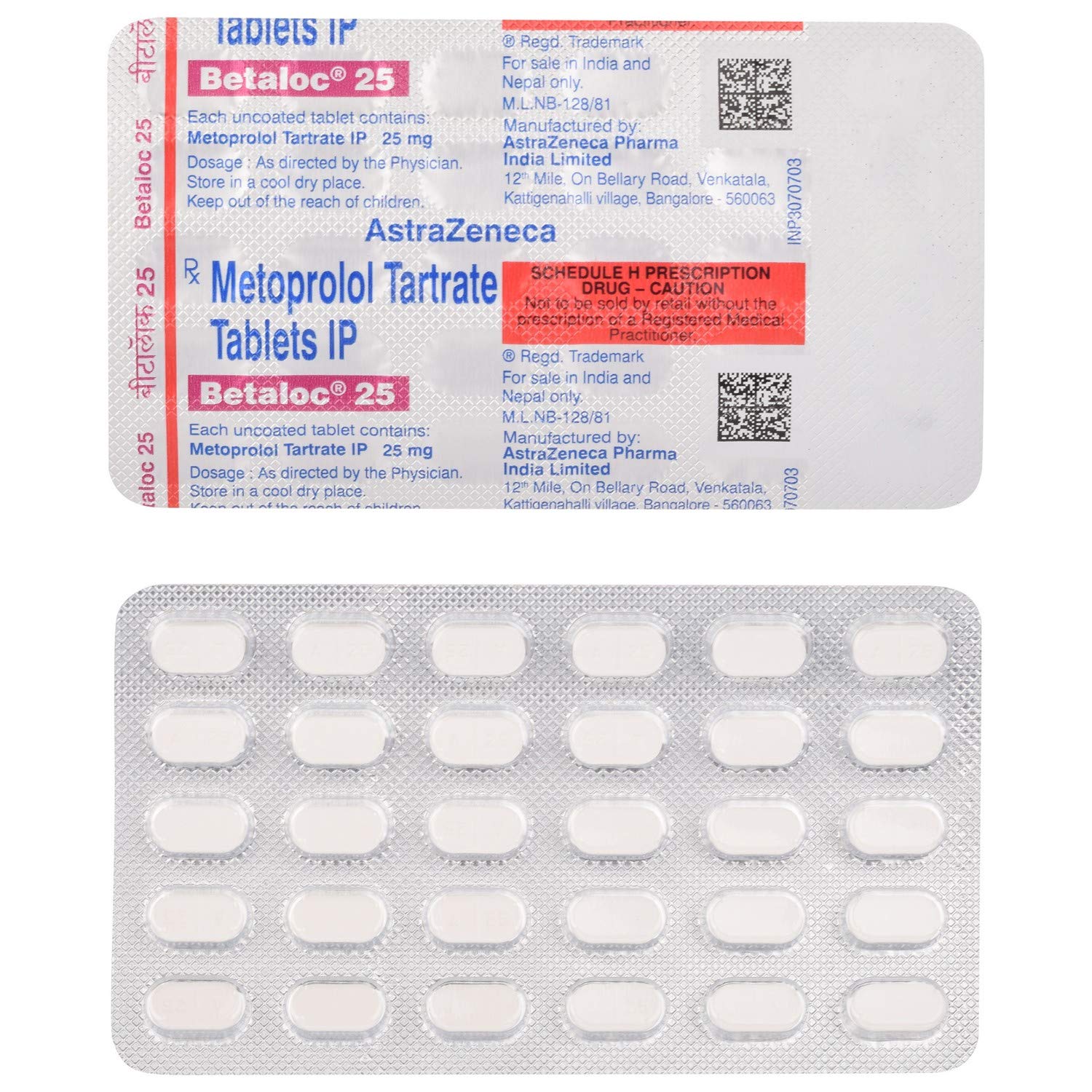 BETALOC 25MG TABLET 30TAB