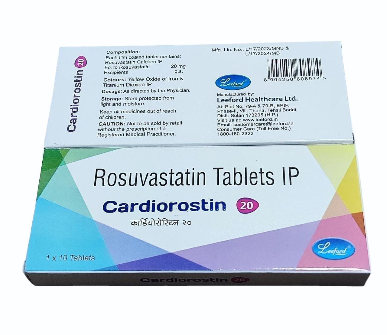 CARDIOROSTIN 20MG TABLET 10TAB