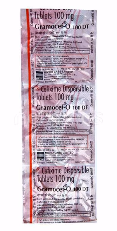 GRAMOCEF-O 100 DT TABLET 10TAB