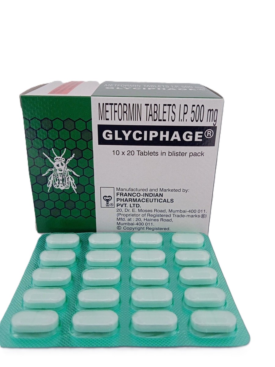 GLYCIPHAGE 500 TABLET 20TAB