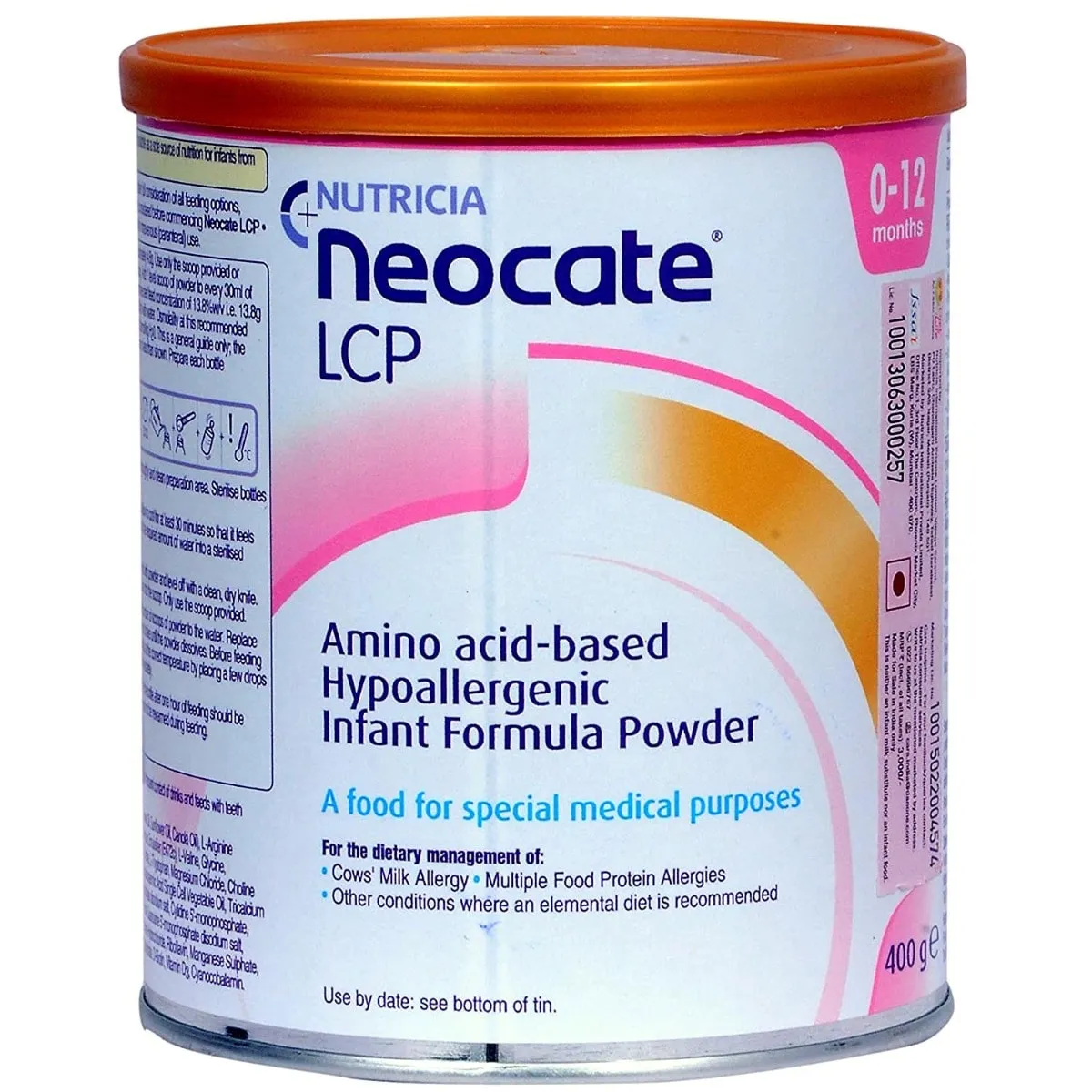 NEOCATE LCP INFANT FORMULA POWDER  400GM