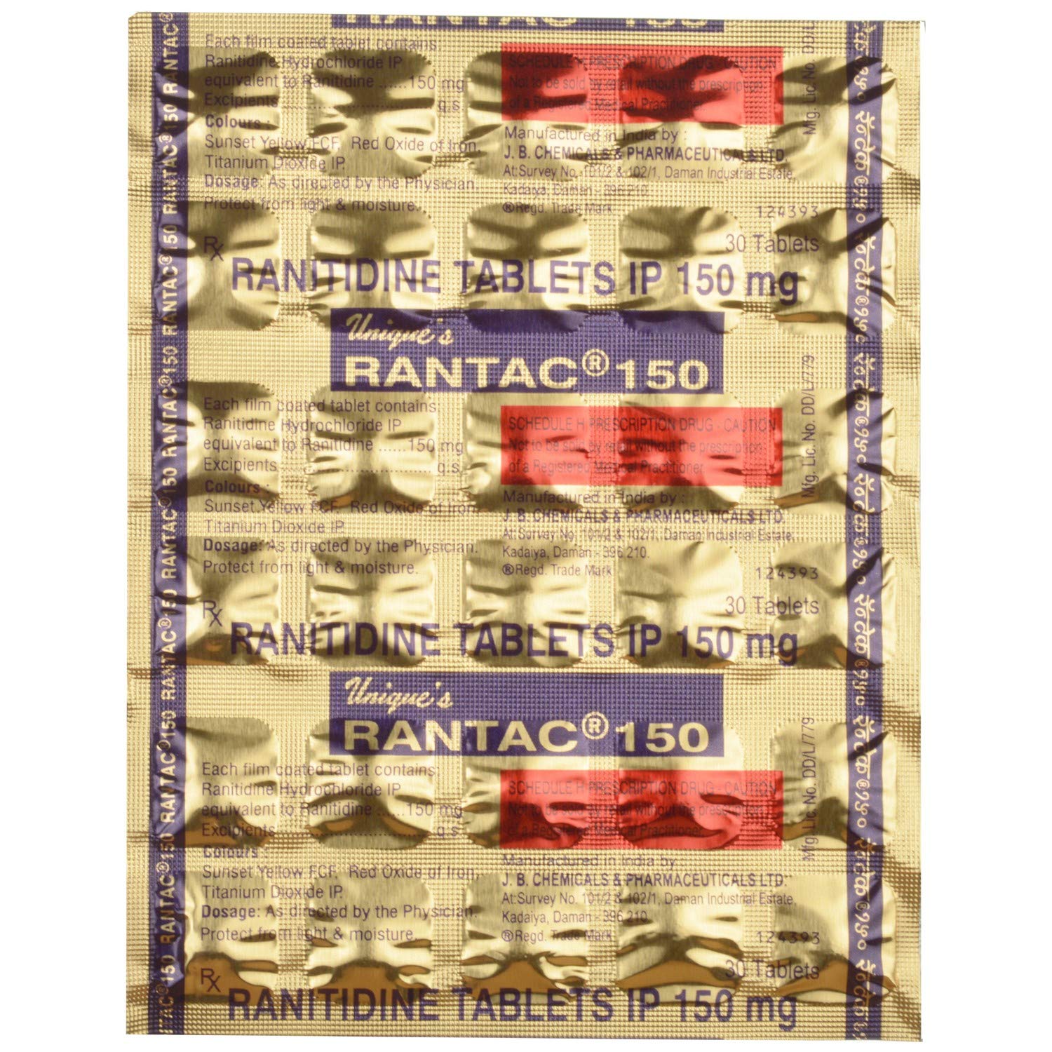 RANTAC 150MG TABLET 30TAB