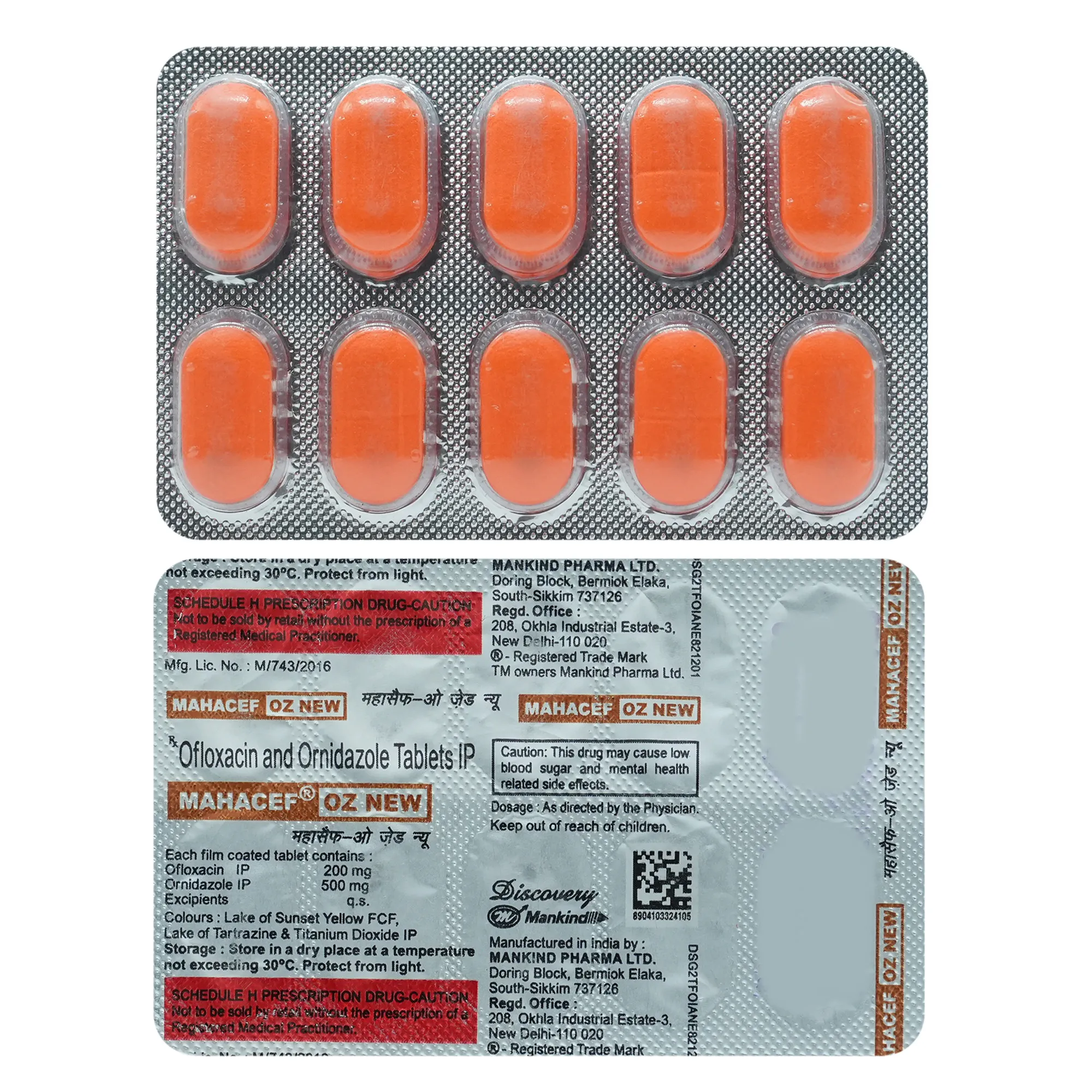 MAHACEF-OZ TABLET 10TAB