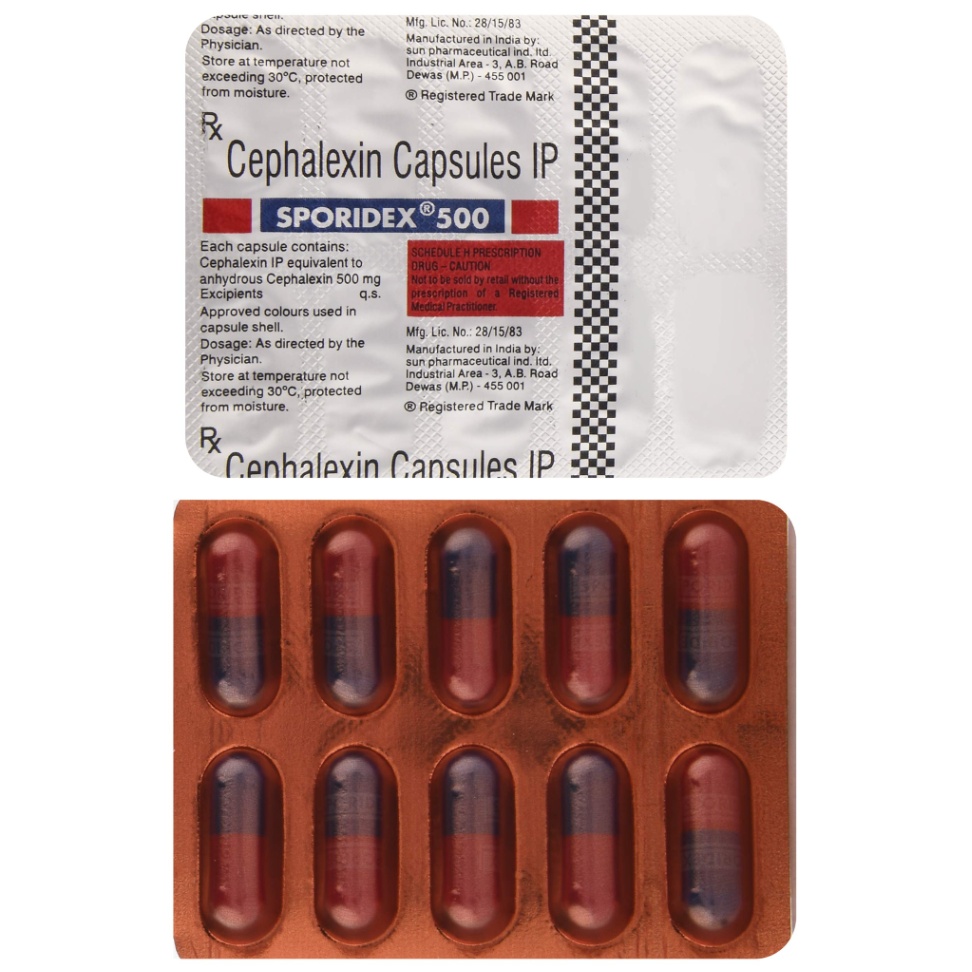 SPORIDEX 500MG CAPSULE 10CAP