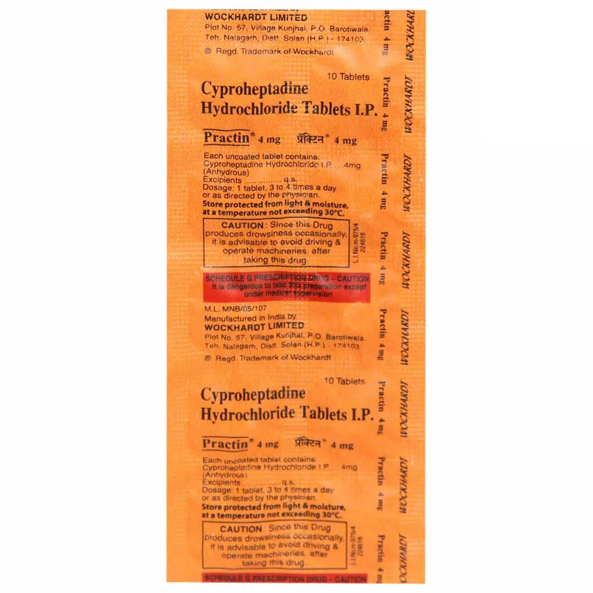 PRACTIN 4MG TABLET 10TAB