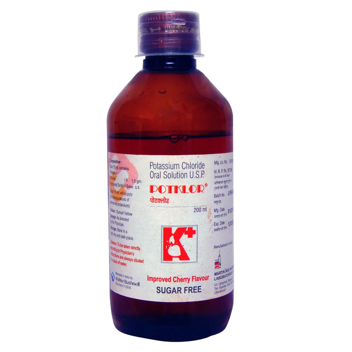 POTKLOR ORAL SOLUTION 200ML