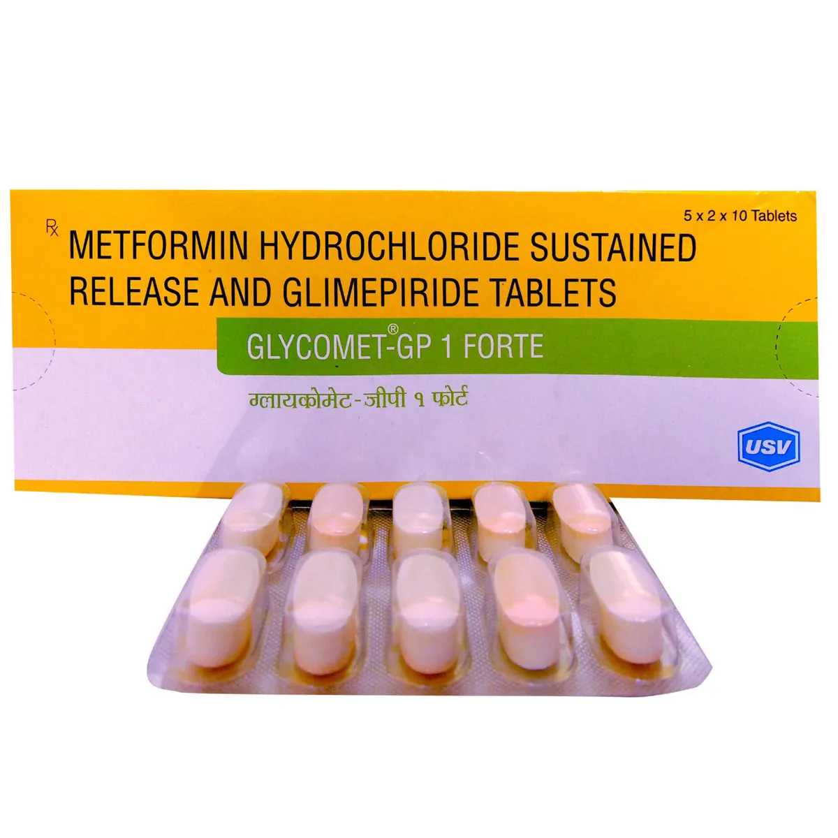 GLYCOMET GP 1MG FORTE TABLET 10TAB