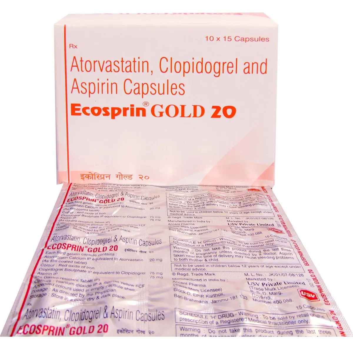 ECOSPRIN GOLD 20 CAPSULE 15CAP