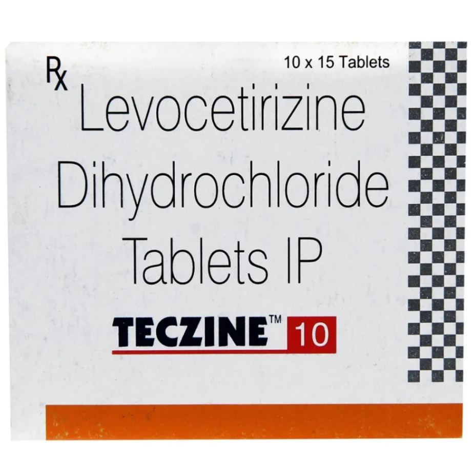 Teczine 10 Tablet Stirp of 15 Tab