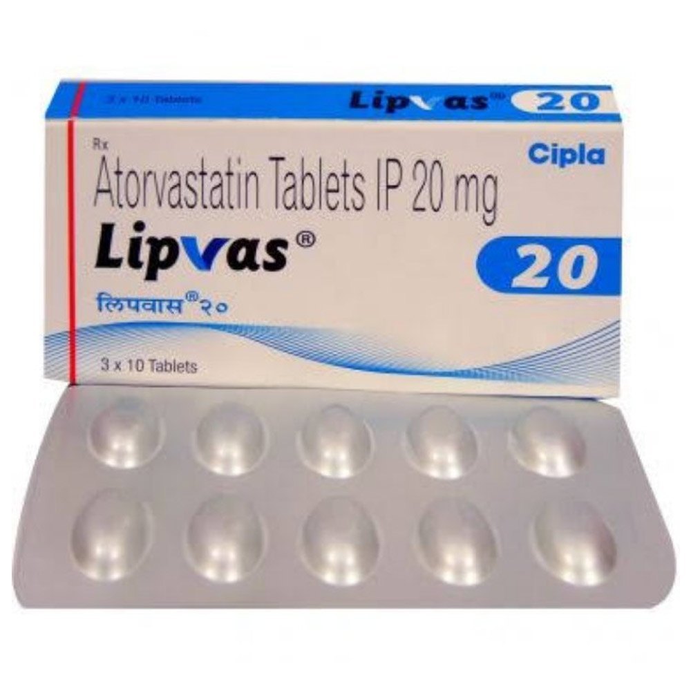 LIPVAS 20MG TABLET 10TAB
