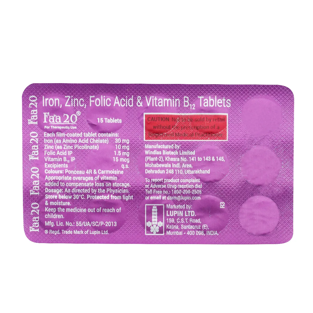 FAA 20 TABLET 15TAB